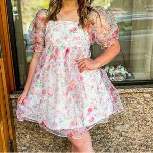 babydoll puff dress NWT